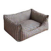 Wick-Away Plaid Rectangular Dog Bed - Large
