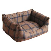 Wick-Away Plaid Rectangular Dog Bed - Large