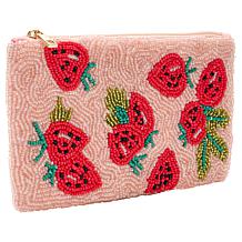 Wildflower San Tropez Beaded Cosmetic Coin Pouch