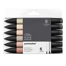 Winsor & Newton ProMarker Skin Tones 1 Set of 6