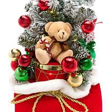 Winter Lane Lit Tree with Santa Sack