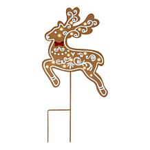 Winter Lane Single Lit Gingerbread Stake