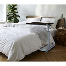 WiseLift Black Standing Desk/Overbed Table with USB Ports