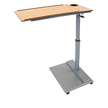 WiseLift Natural Standing Desk/Overbed Table with USB Ports