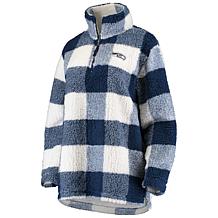 Women's G-III 4Her by Carl Banks Navy Seattle Seahawks Sherpa Plaid...