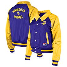 Women's New Era Purple Minnesota Vikings Coaches Raglan Full-Snap J...
