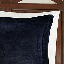 Woolrich Alton 4-piece Navy/Ivory Plush to Sherpa King Comforter Set