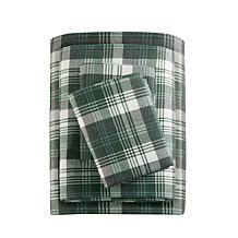 Woolrich Cotton Flannel Green Sheet Set - Queen