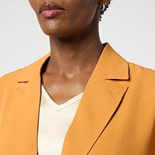 WynneCollection Drapey Twill Button-Front Dolman Jacket