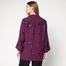 WynneCollection Embellished Sequin Jacket