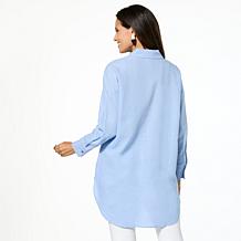 WynneCollection Linen Blend Summer Shirt