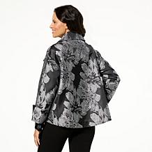 WynneCollection Occasion Floral Jacquard Swing Jacket