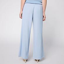 WynneCollection Pique Tencel Blend Pleated Pant