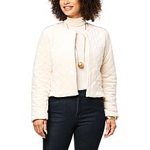 WynneCollection Quilted Velour Jacket