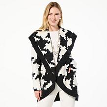 WynneCollection SoftKNIT Patterned Sweater Knit Coat