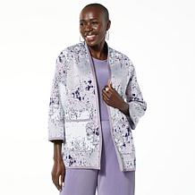 WynneCollection Floral Jacquard Topper | HSN