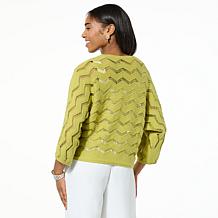 WynneLayers Chevron Open-Stitch Sweater