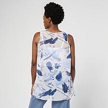 WynneLayers Chiffon Tank with Side Slits