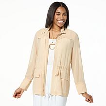 WynneLayers Chiffon Utility Jacket