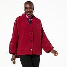WynneLayers Dolman Sleeve Melton Jacket