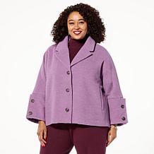 WynneLayers Dolman Sleeve Melton Jacket