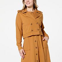 WynneLayers Polished Knit Crop Trench