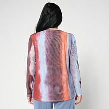 WynneLayers Printed & Solid Mesh Top
