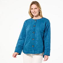 WynneLayers Quilted Faux Suede Jacket