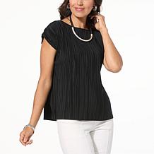 WynneLayers Summer Plisse Knit Top