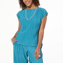 WynneLayers Summer Plisse Knit Top