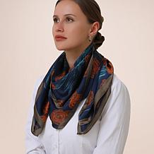 Youzey The Roses Faux Silk Scarf