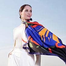 Youzey Winslow Satin Faux Silk Color Block Scarf