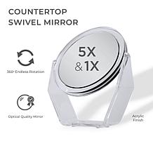 Zadro Acrylic Dual-Sided Swivel Vanity Mirror with 5X/1X Magnification
