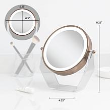 Zadro Cordless LED Surround Light Acrylic-Base Mirror with 8X/1X Mag.