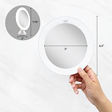 Zadro LED Lighted Z'Swivel Power Suction Cup Mirror with 10X Mag.