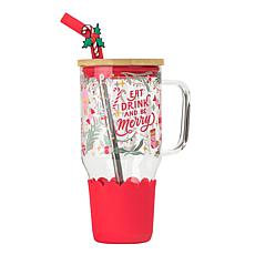 10 Strawberry Street Adria Hydration Tumbler, Be Merry