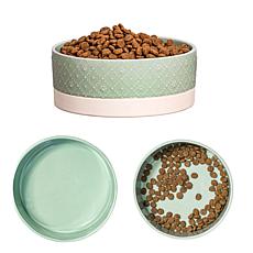 10 Strawberry Street Clermont Paw Pet Dish - Set of 2 Small Sage