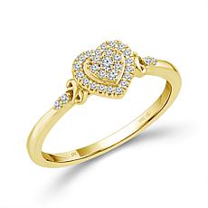 10K Yellow Gold 1/8ctw Diamond 30-Stone Ring