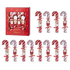 12-Pack Christmas Party Crackers with Santa & Snowman Designs