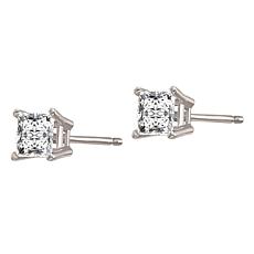 14K Gold 1.2ctw Moissanite Square Brilliant-Cut Stud Earrings