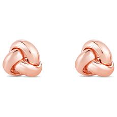 14K Rose Gold Polished Love Knot Stud Earrings