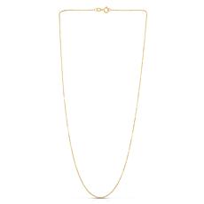 14K Yellow Gold 1.1mm Diamond-Cut Cable Chain Necklace - 24"