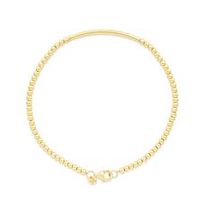 14K Yellow Gold Bead 7-1/4" Bracelet
