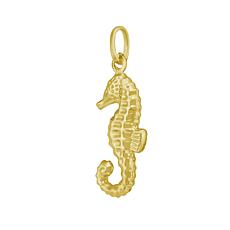 14K Yellow Gold Polished Seahorse Pendant