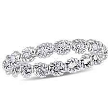 .17ctw White Diamond 10K White Gold Band Ring