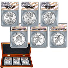 2021 ANACS PR70 Changing of the Eagle Type I & II 3-Coin Silver Eag...