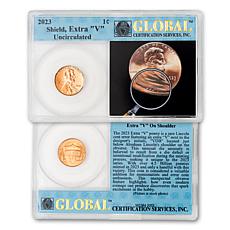2023 Gem Uncirculated Abraham Lincoln Extra "V" Error Cent 