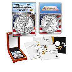 2023 PR70 ANACS Advance Release LE 69 Congratulations Silver Eagle