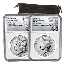 2024 MS70 NGC Florida United Numismatists Show Morgan & Peace Dollars