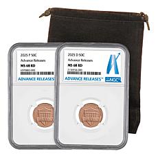 2025 MS68 NGC Advance Releases Lincoln P- & D-Mint Shield Cents